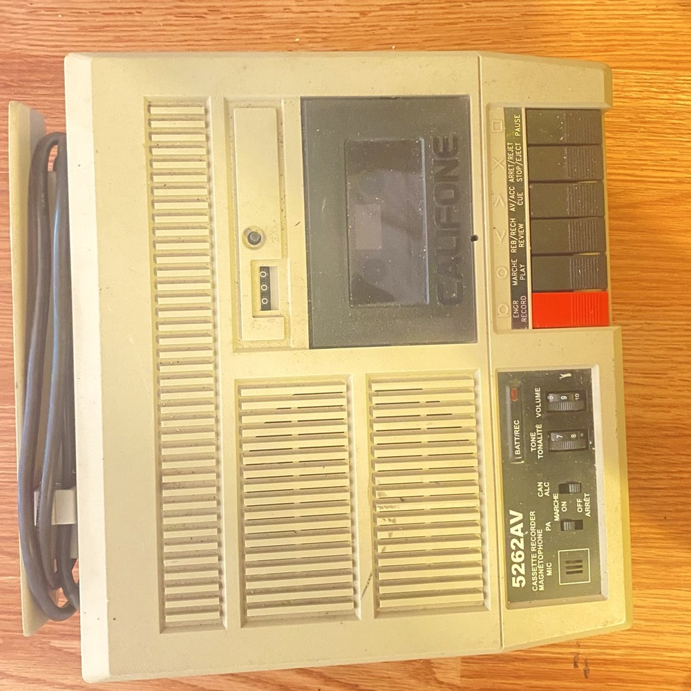 Vintage Califone Cassette Recorder Magneto-phone Model 5262AV
